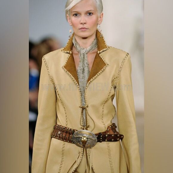 Ralph Lauren Collection ~ Spring 2011 Runway Deer Suede Leather Western Jacket - Picture 14 of 17